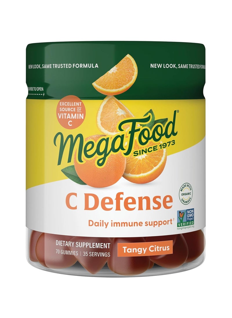 MegaFood C Defense - Vitamin C Gummy for Daily Immune Health Support - Vegan, Gluten-Free, Non-GMO - Tangy Citrus Flavor - 70 Gummies (35 Servings) - pzsku/ZB76B2F3EEFCFCBF8CD27Z/45/_/1737026581/697fcaa4-9af9-4024-97b6-37cd3e8ca630