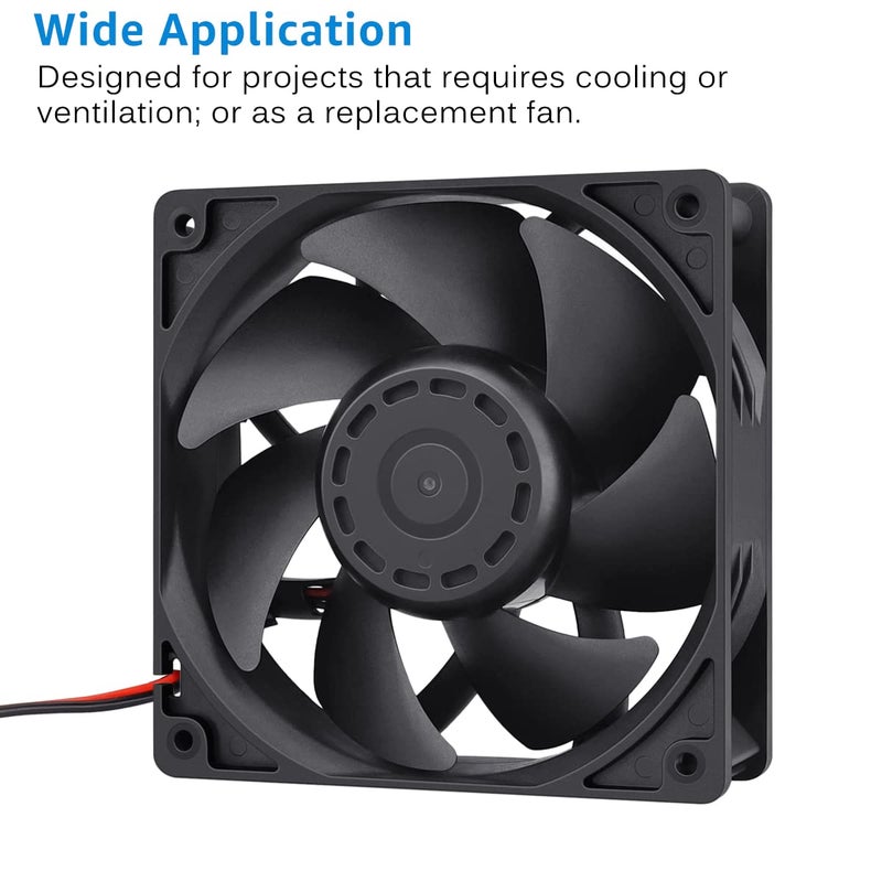 GDSTIME 1238 48V Fan, 120mm x 38mm Dual Ball Bearings DC Brushless Cooling Fan - Image 4