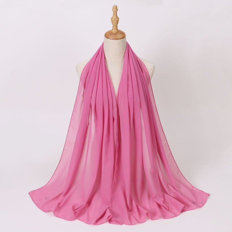 Chiffon Bubble Wrap Hijab Scarf for Women 19 peach pollen