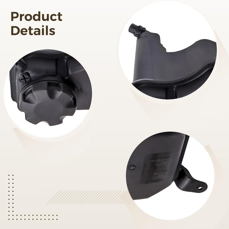 Engine Coolant Reservoir Tank for 1 Series E88 E90, Compatible with 17137567462, Black Plastic, Easy Install, Coolant Expansion Tank - Image 2