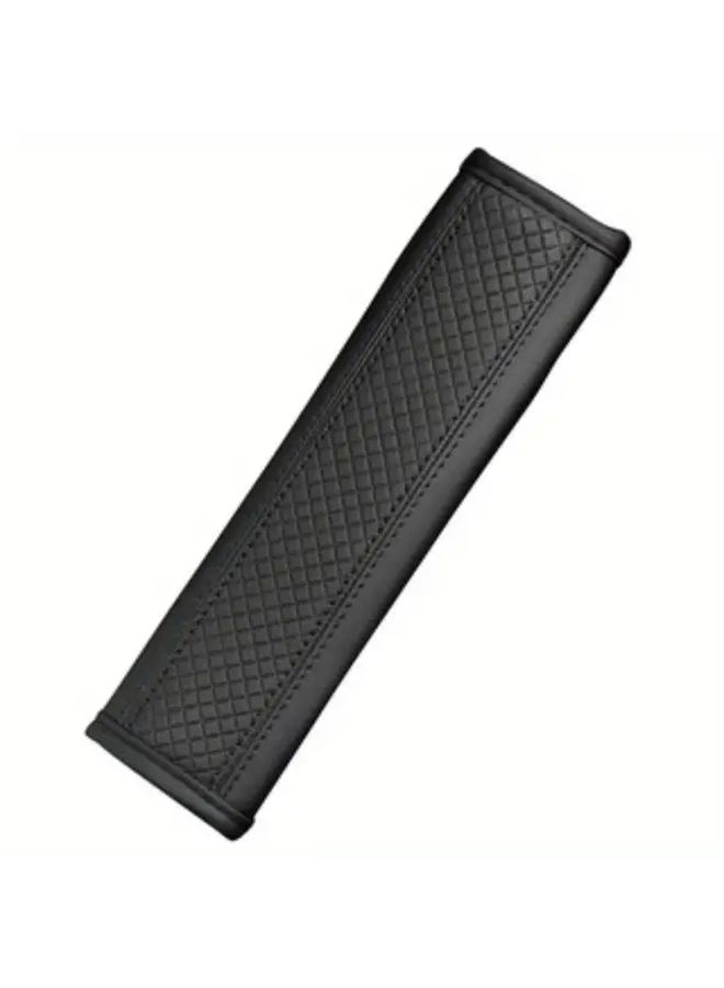 Blue Premium PU Leather Seat Belt Covers Ultra Soft Shoulder Pads for Comfort Driving Universal Fit - Image 3