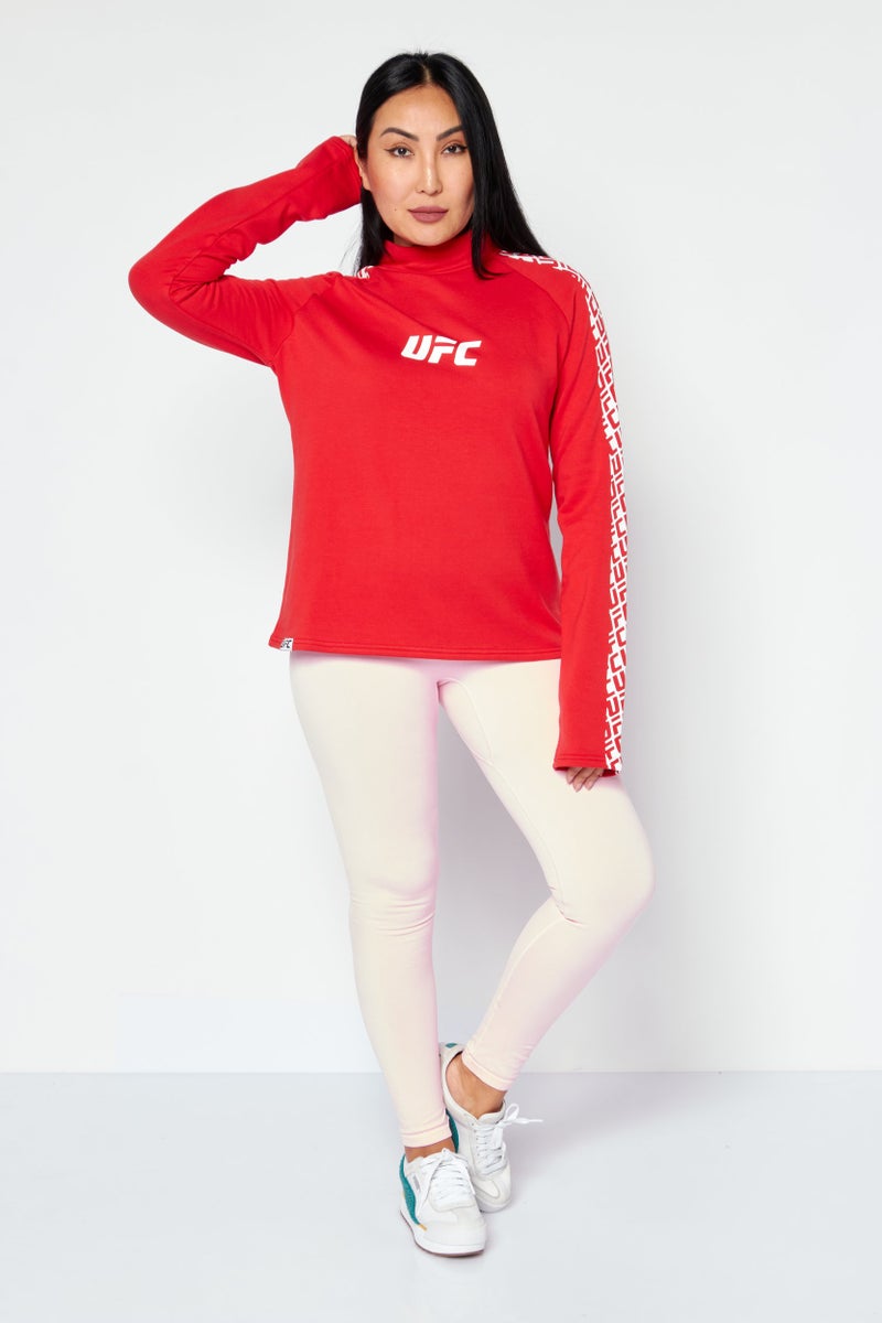 Ufc Women Sportswear Fit Long Sleeves Training Sweatshirt, Red - Image 2