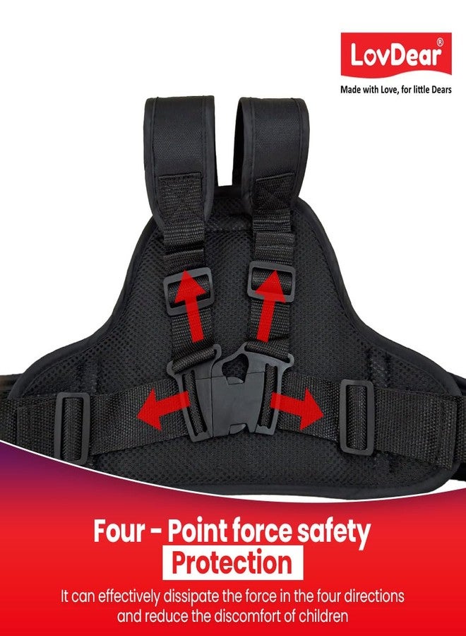 LovDear Two-Wheeler Safety Belt for Kids (2-9 Years) - Adjustable Bike Belt with Storage Bag - Safety Harness for Bike & Scooty (Black) - Image 5