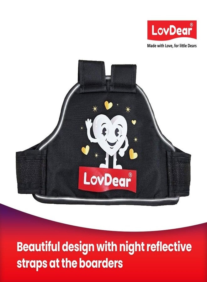 LovDear Two-Wheeler Safety Belt for Kids (2-9 Years) - Adjustable Bike Belt with Storage Bag - Safety Harness for Bike & Scooty (Black) - Image 4