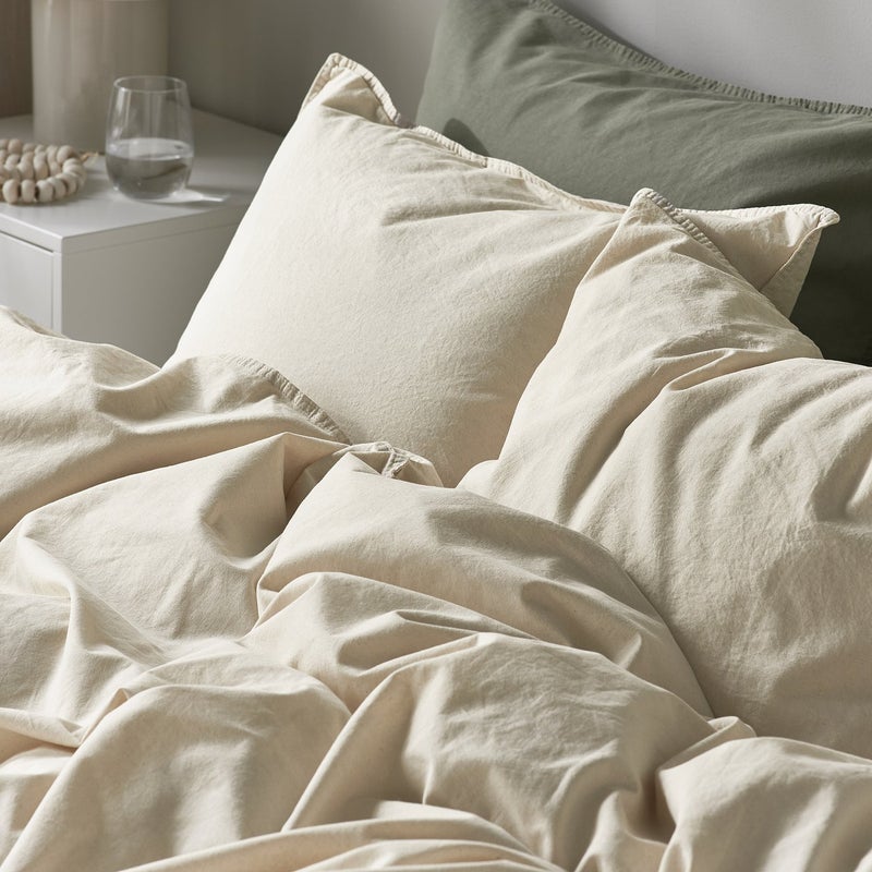 Baitique Duvet Cover and 2 Pillowcases, Natural, 240x220/50x80 cm - Image 3