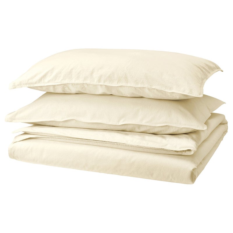 Baitique Duvet Cover and 2 Pillowcases, Natural, 240x220/50x80 cm - Image 1
