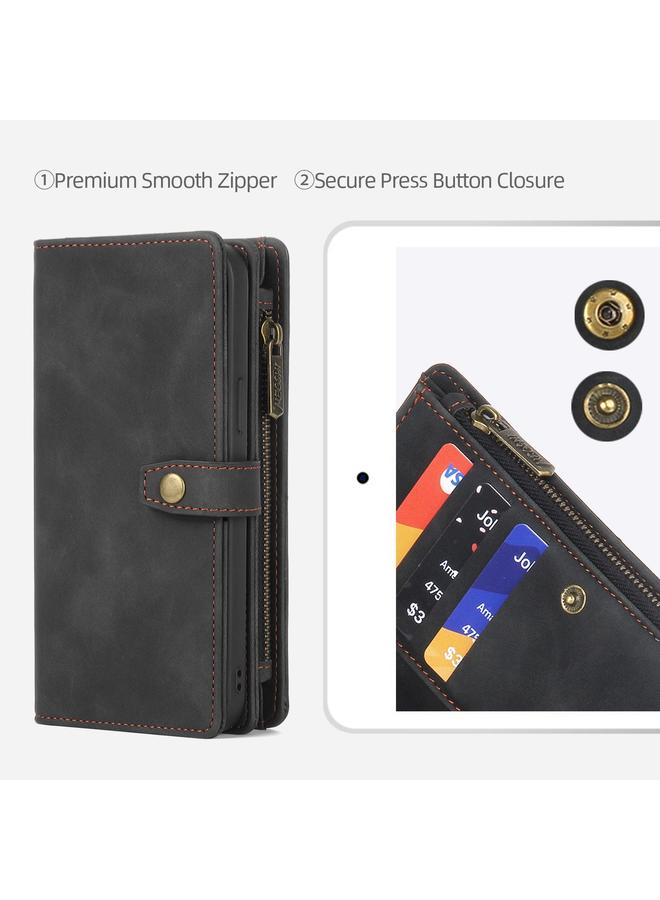 Zaboon Case For Google Pixel 7 Zipper Wallet Detachable Magnetic Leather Phone Case - Image 3