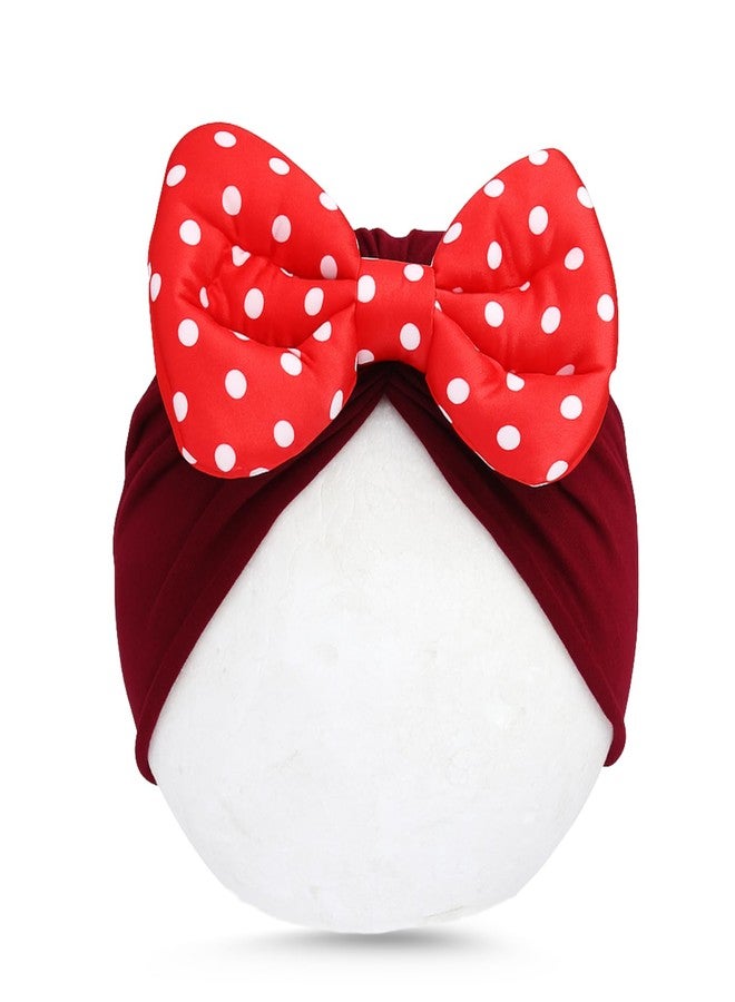 ANNACREATIONS ANNA CREATIONS 1 Pc Red Soft Stretch Headwrap with White Polka Dot Bow, Comfortable and Stylish Hairband for Newborn, Infant and Toddler Baby Girls, Perfect Headband for Photos & Special Occasions - Image 5