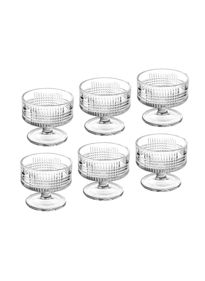 Blinkmax A transparent glass yogurt set for dessert and ice cream, 6 pieces  - Image 2