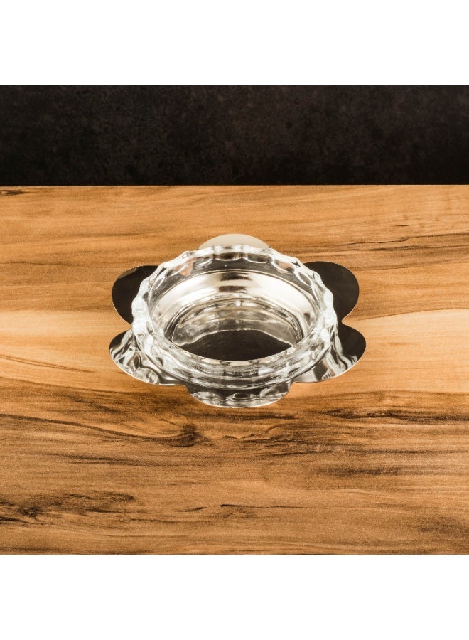 ✨ Luxury glass serving dish set with stainless steel base – 6 pieces | 12.5 cm | A touch of elegance for your hospitality - Image 4