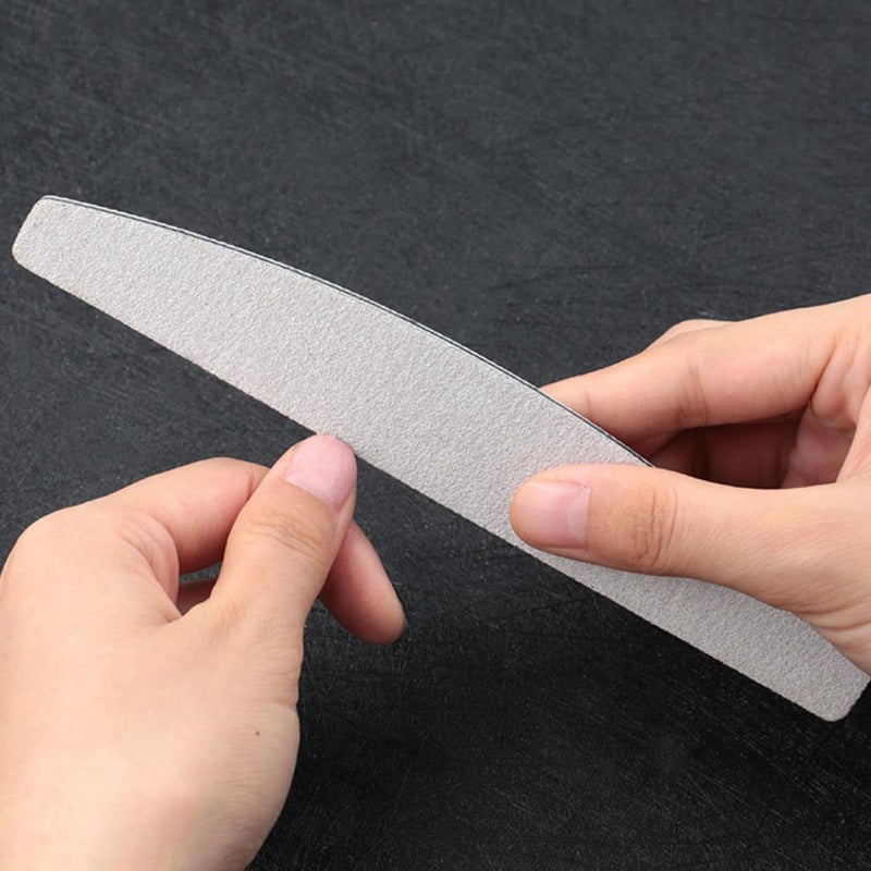 SMASOLO 10pcs Double-Sided Emery Nail Files White Red Grit Washable Manicure Pedicure Tools for Natural and False Nails Home Salon Buffering Random Style - Image 4