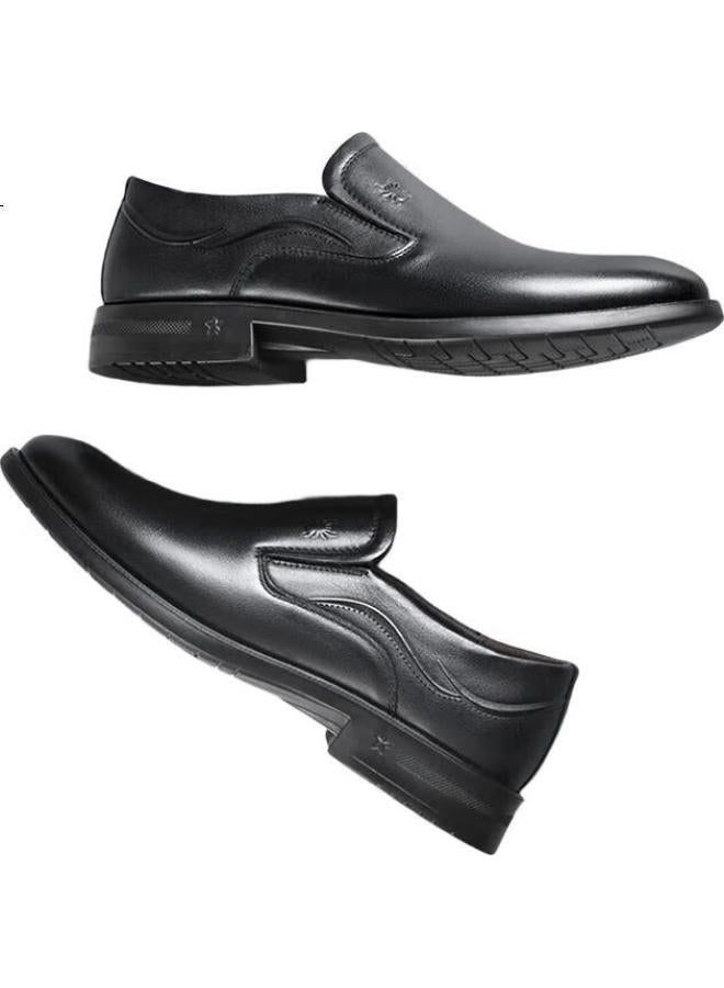 Spider King Men'S Business Formal Shoes Breathable British Casual Shoes Soft Bottom Slip-On Shoes Lazy Shoes Black Size 44 - Image 3