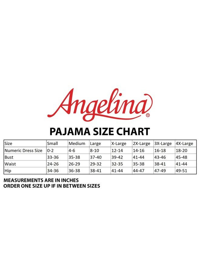 Angelina Women's Cozy Fleece Pajama Set, Black/Red Plaid, S - Image 4