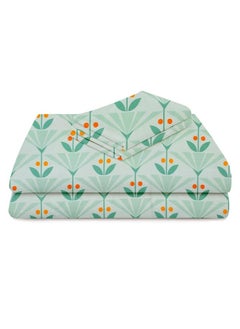 BSB HOME Premium Glace Cotton 180 TC King Fitted Bedsheet Set  with 2 Pillow Covers 72x78 (+10)inches  – Multicolor  - Image 3