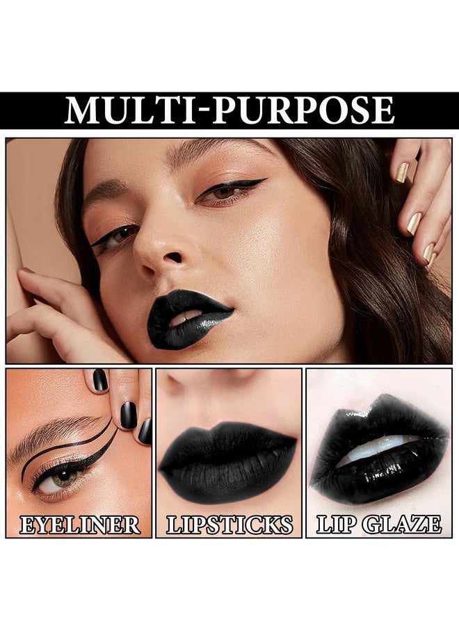 Black Matte Liquid Lipstick3 In 1 Black Lip Liner And Lipstick Setmatte Lip Gloss Long Lasting Moisturizing Velvet Lipgloss Make Up Gift Set Cosplay Goth Halloween Special Effects Makeup Kit - pzsku/ZB76BAF0B883C38145D35Z/45/_/1707975233/56c467c7-6e5d-484f-b17f-26b7a8a1f1d1