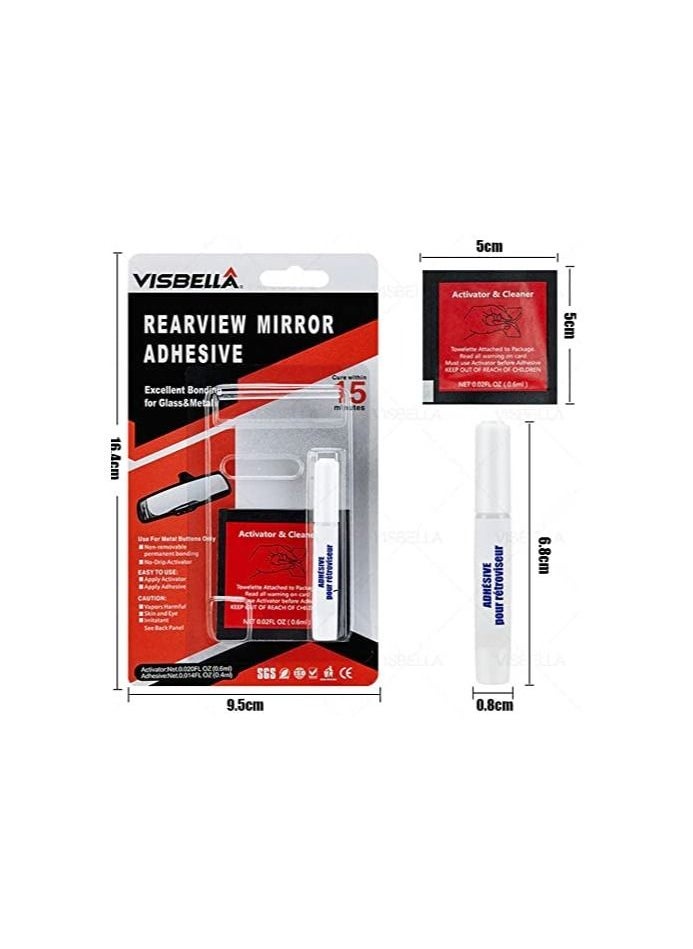 Visbella - Visbella® RearView Mirror Adhesive VISBELLA Car Professional Strength Permanent Mirror Adhesive Glue Car DIY RQ0001YW3PRepair Accessories - Image 1