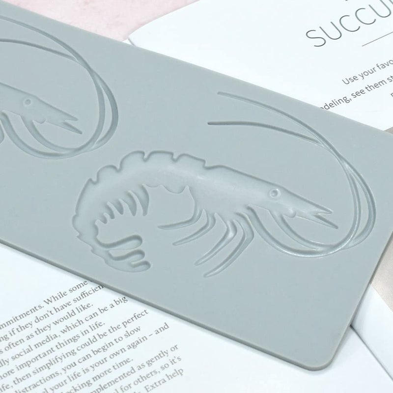 TUKE Lobster Shape Lace Silicone Mold Chocolate Candy 3D Hollow Fishbone Candy Mold Food Cooking Meals Decorations Fondant Mold Polymer Clay Molds (A_11.96x3.68x0.12inch) - Image 5