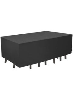 MarlaMall Garden Furniture Cover 350x260x90cm Black 210D  - Image 1