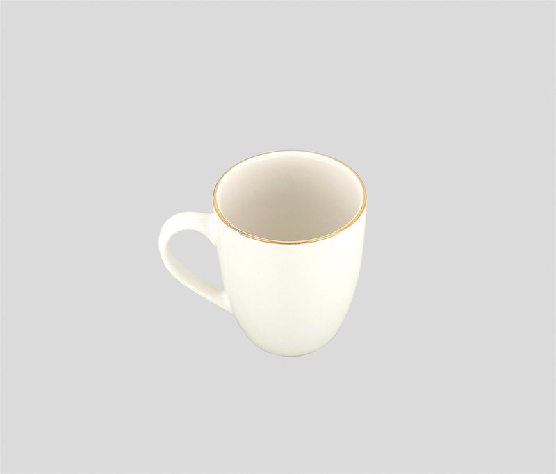 Muy Mucho Gold Edge Mug 300ml, White  - Image 2
