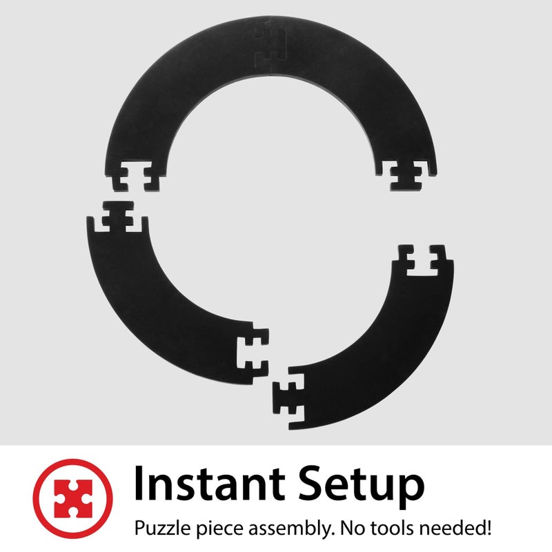 Viper Defender Dartboard Surround Reversable Wall Protector, Fits 17.75" and 18" Bristle Dartboards, Compression-Fit Tool-Free Easy Mounting, Black, Round, 28.25" Diameter x 1" Thick - Image 4