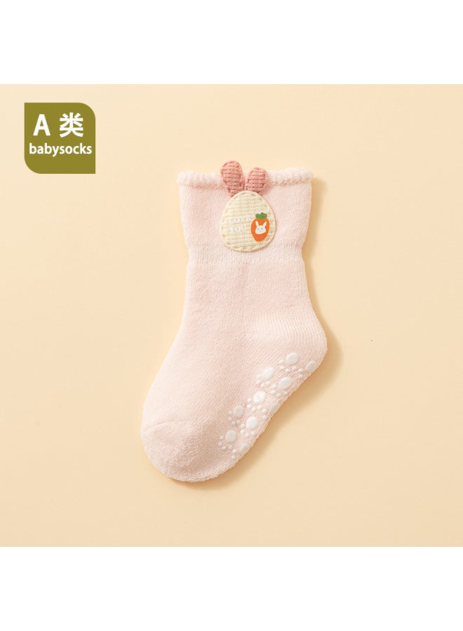Exclusive Autumn And Winter Thickened Terry Baby Mid-tube Anti-slip Floor Socks For Newborns And Infants