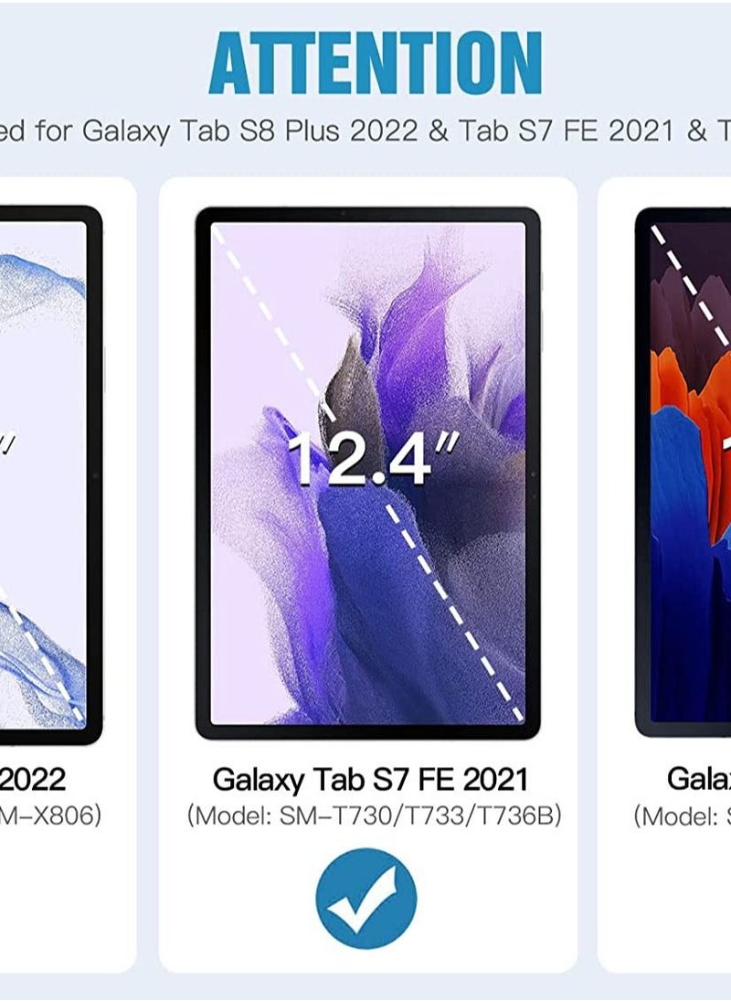 Generic - 2Pcs Paperfeel Screen Protector Compatible with Galaxy Tab S10 Plus/ Tab S9 Plus /Tab S8 Plus/Tab S7 FE/ Tab S7 Plus, Anti-Fingerprint/Writing Smooth PET Film for S-Pen - Image 1