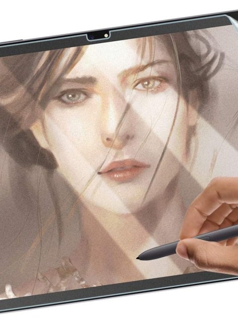 قطعتان من واقي الشاشة Paperfeel متوافق مع Galaxy Tab S9 Plus /Tab S8 Plus /Tab S7 FE / Tab S7 Plus، فيلم PET ناعم مضاد لبصمات الأصابع/للكتابة لقلم S-Pen