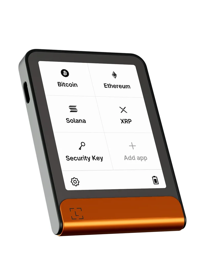 Ledger Flex Hardware Wallet | 2.84" TouchScreen Crypto & NFT Wallet, Customizable, Type-C, Bluetooth Connectivity, Wireless Charging, 5000+ Coins Supported, for iOS & Android, MacOS & Windows - Orange