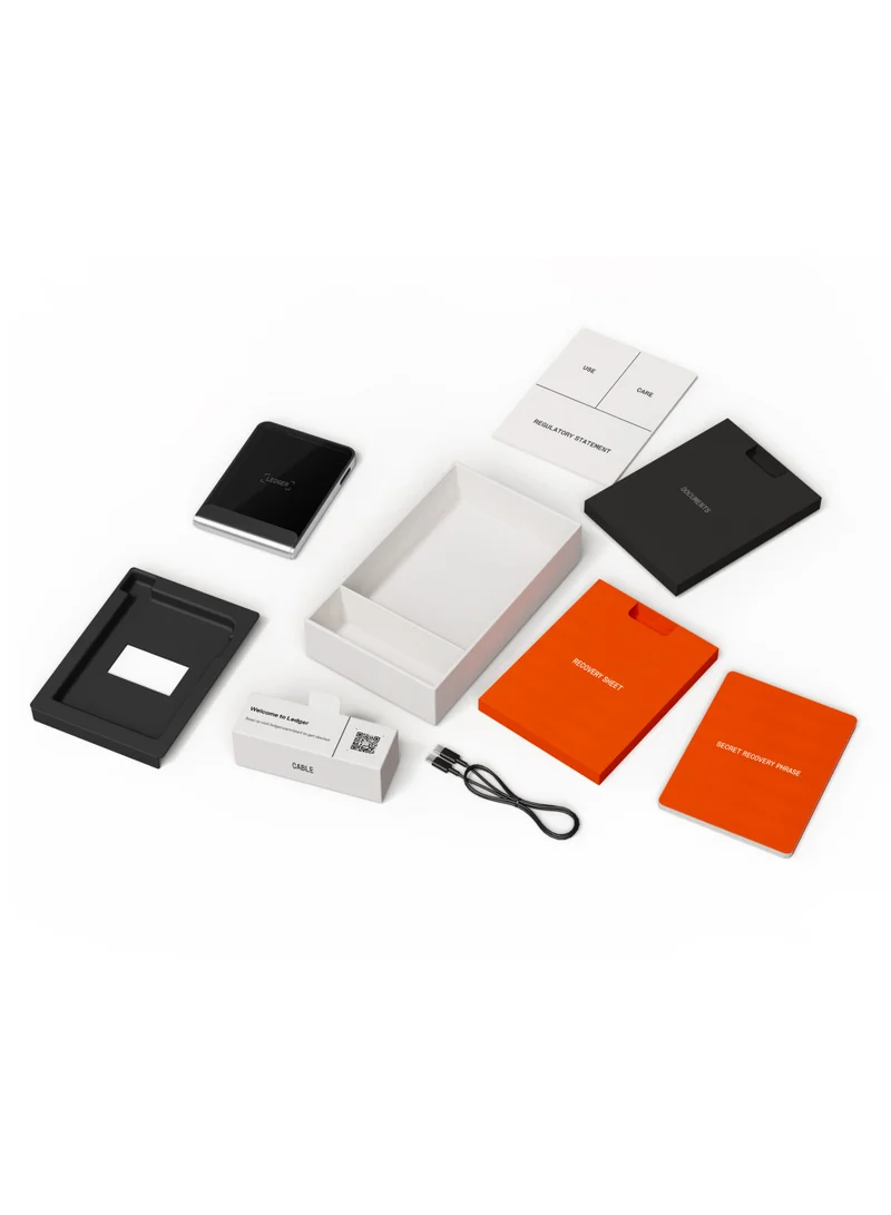 Ledger Flex Hardware Wallet | 2.84" TouchScreen Crypto & NFT Wallet, Customizable, Type-C, Bluetooth Connectivity, Wireless Charging, 5000+ Coins Supported, for iOS & Android, MacOS & Windows - Orange