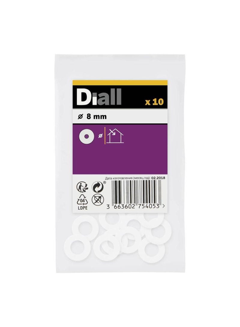 Nylon Washer Pack M8 10 Piece 
