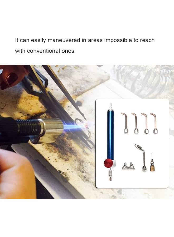 erorex Soldering Gun Kit Jewelry Welding Kit Oxygen Torch Jewelry Torch Welding Soldering Gun Micro Mini Torch With 5 Tips For Oxygen Cylinders Jewelry Welding Processing Tool - Image 2
