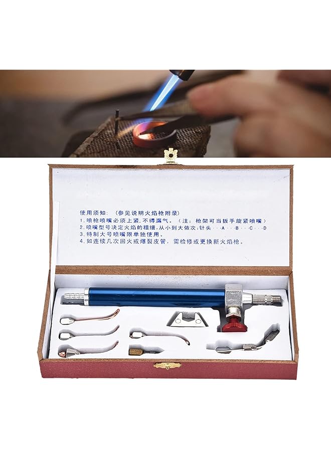 erorex Soldering Gun Kit Jewelry Welding Kit Oxygen Torch Jewelry Torch Welding Soldering Gun Micro Mini Torch With 5 Tips For Oxygen Cylinders Jewelry Welding Processing Tool - Image 4