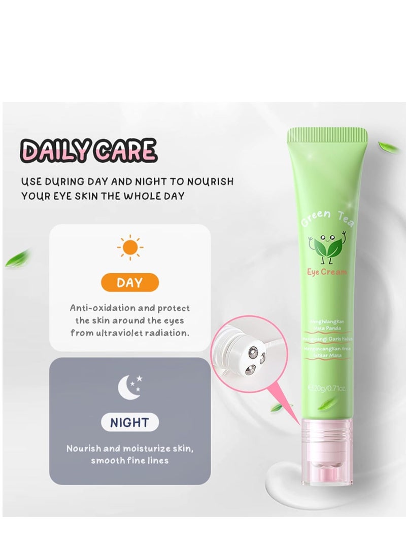 Fenyi 6-In-1 Korean Facial Skin Care Set Essential for Daily Moisturizing, Green Tea Skin Care Products: Eye Cream, Cleanser, Mud Mask, Toner, Hairbands and Facial Brushes for Daily Skincare Routine Set - Image 5
