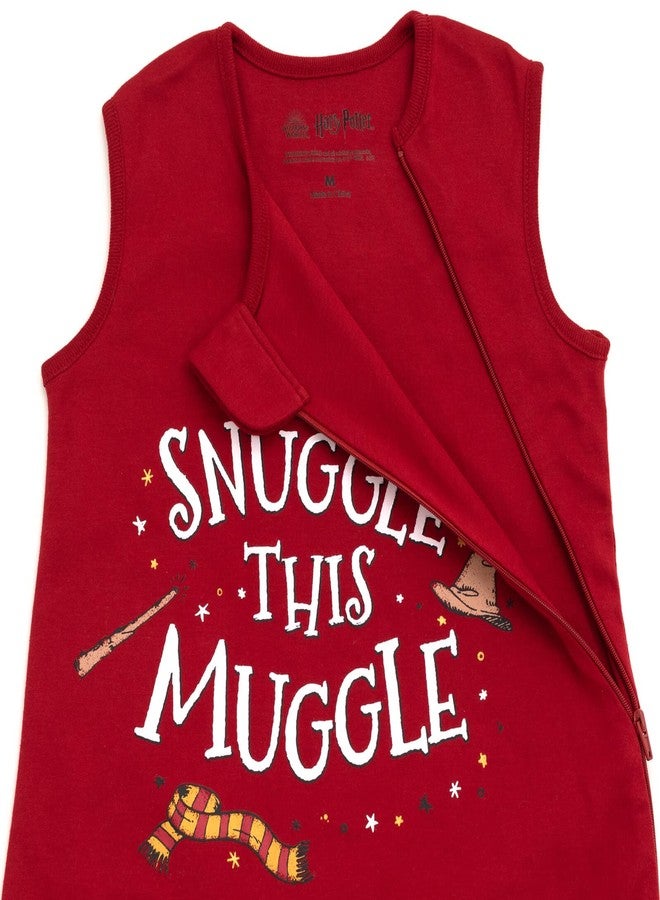 Harry Potter Mens 2 Pack Zip Up Sleep Sacks Maroon Small - Image 5