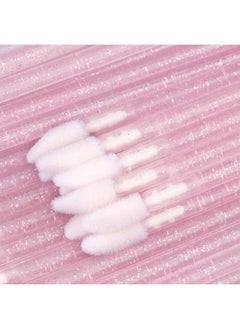 g2plus G2PLUS 100PCS Glitter Crystal Lip Brush, Disposable Lip Brushes, Lip Gloss Applicators,Lip Gloss Wands Applicator Perfect Makeup Tool Kits (Pink)  - Image 3