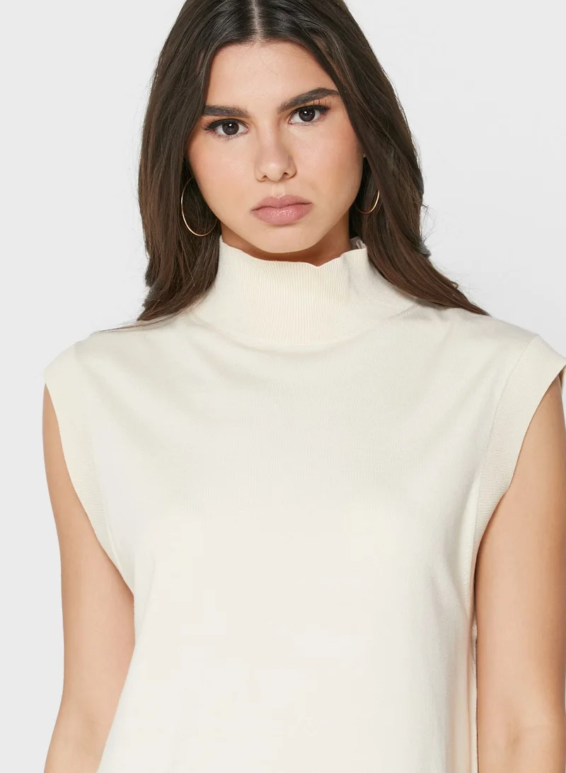 ALIGNE High Neck Ruffle Detail Top