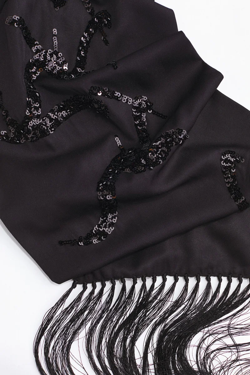 H&M Embellished satin scarf