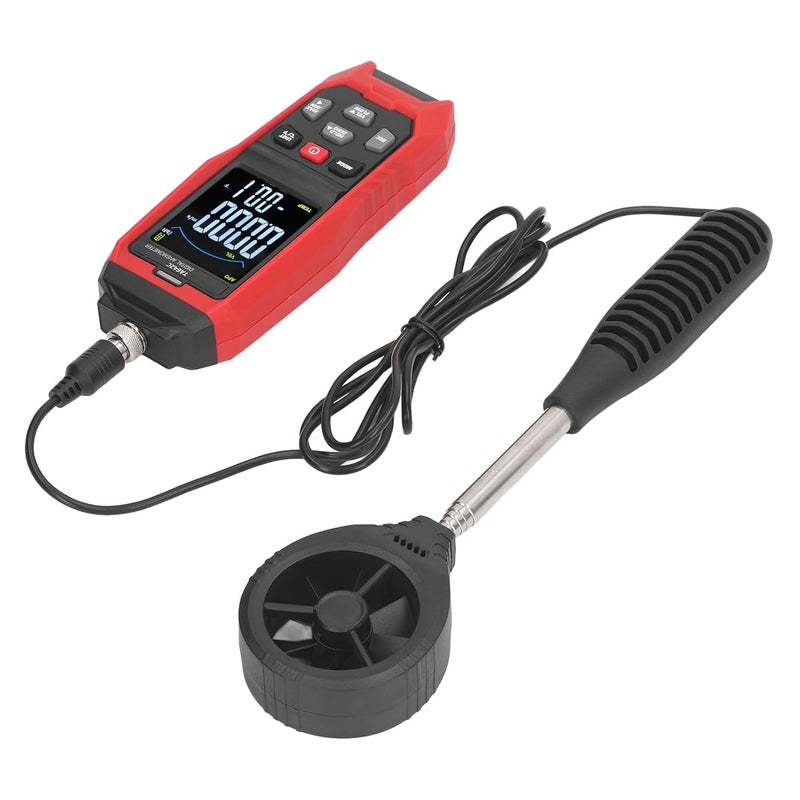 مقياس سرعة الرياح الرقمي مع إنذار، جهاز اختبار سرعة الهواء المحمول باليد - Image 3