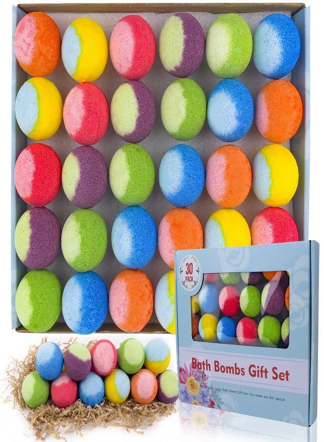 PickMora 30 Pcs Bath Bomb Gift Set, Natural Organic Mini Bath Bombs, Handmade with Rich Fizz - Birthday Gift for Kids/Women/Men, Mother's Day, Ideal Gift for Valentine's Day - Image 1
