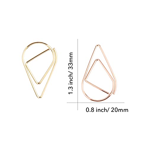 KOOTIKO Multicolor Cute Paper Clips Assorted Sizes Smooth Stainless Steel Drop-Shaped Paperclips Large and Small for Office Supplies Wedding Women Girls Kids Students, 300 Pack - Image 5
