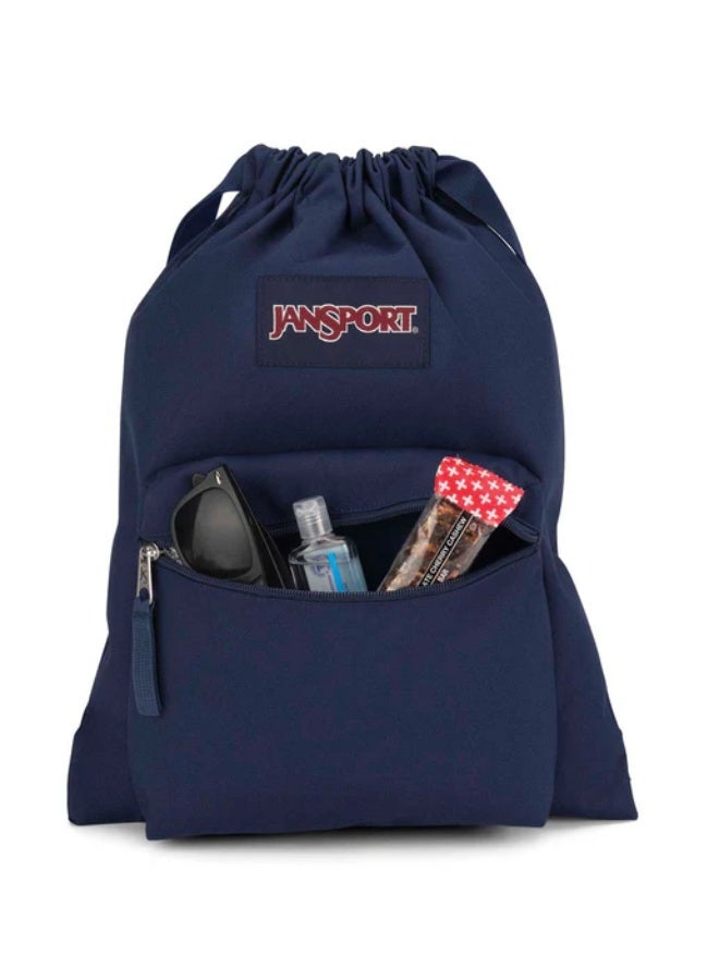 JANSPORT Drawsack Drawstring Bag with Adjustable Shoulder Straps,14L, 0.19kg - Navy - Image 3