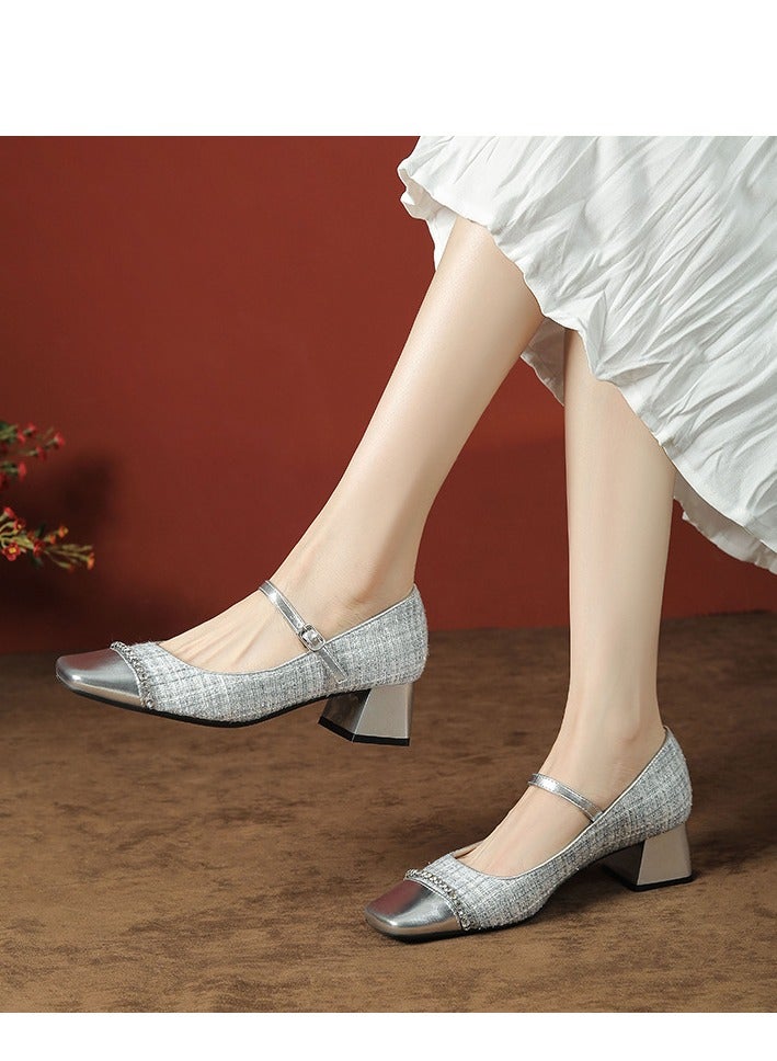 Loquat Sheepskin Fragrant Mary Jane Single Shoes - Image 1