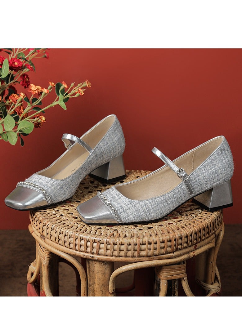 Loquat Sheepskin Fragrant Mary Jane Single Shoes - Image 2