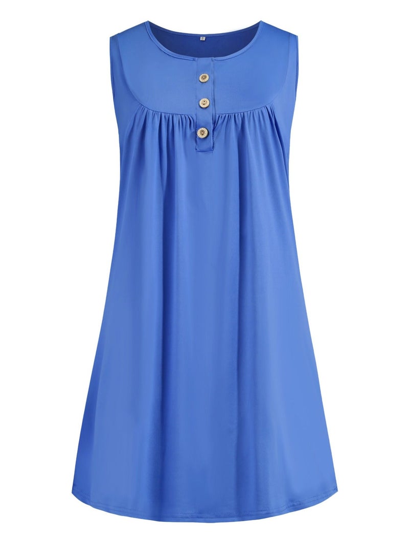Loquat Fashion Simple Vest Casual Sleeveless Dress - Image 1