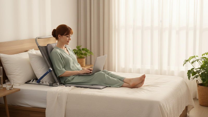 AQUACARE Hospital Back Rest for Bed – Adjustable Back Support for Patients, Post Surgery & Paralysis Care – Padded Cushion, Universal Fit - Image 4
