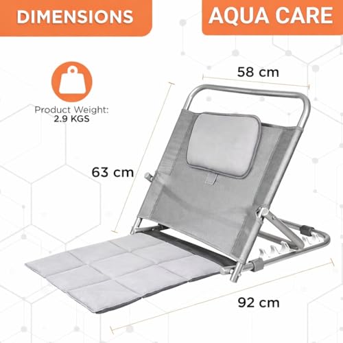 AQUACARE Hospital Back Rest for Bed – Adjustable Back Support for Patients, Post Surgery & Paralysis Care – Padded Cushion, Universal Fit - Image 2