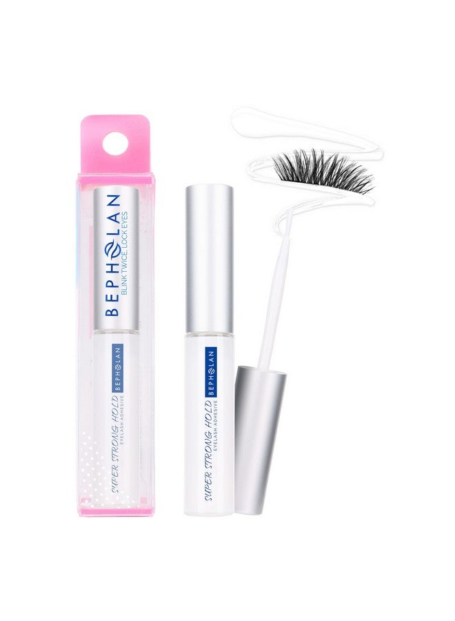 BEPHOLAN Eyelash Glue, Super Strong Hold For False Eyelashes, Lash Glue, Eyelash Adhesive, Latex Free, Suitable For Sensitive Eyes, Waterproof, White 0.176 Oz - Image 2