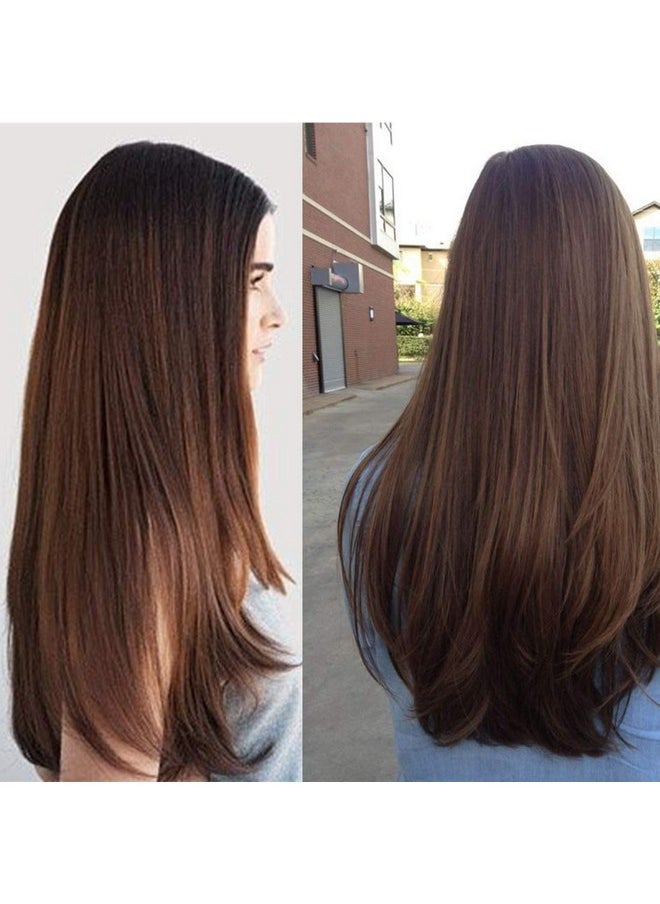 Soraka Hair Long Straight Dark Brown Wig For Women Synthetic Middle Part Wig Natural Wig For Daily Use Heat Resistant Fiber  - Image 1