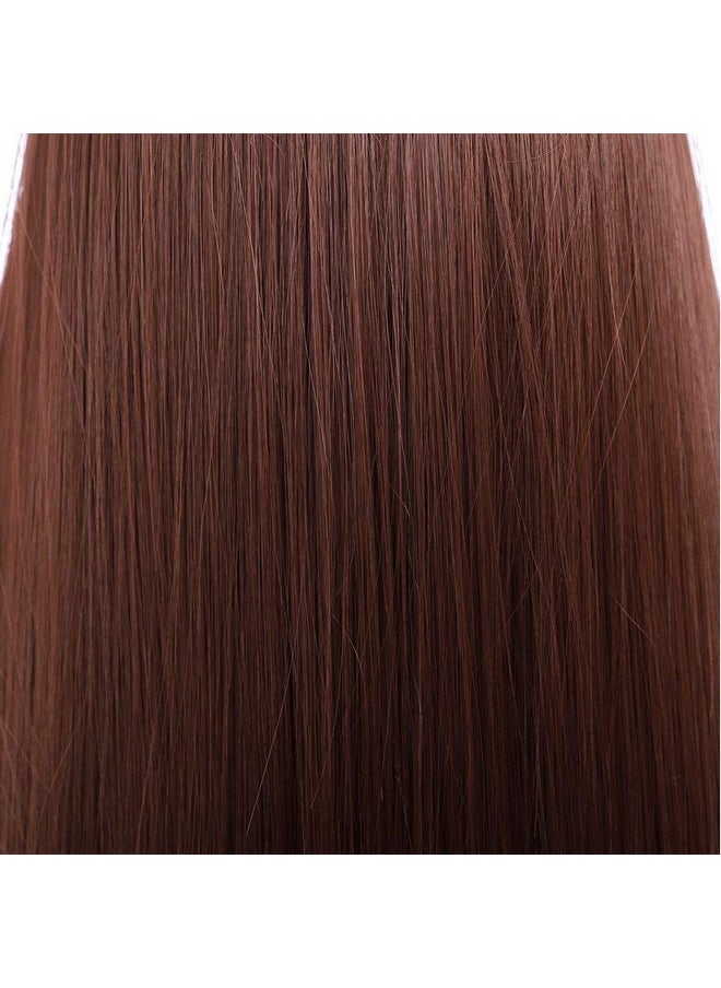 Soraka Hair Long Straight Dark Brown Wig For Women Synthetic Middle Part Wig Natural Wig For Daily Use Heat Resistant Fiber  - Image 4