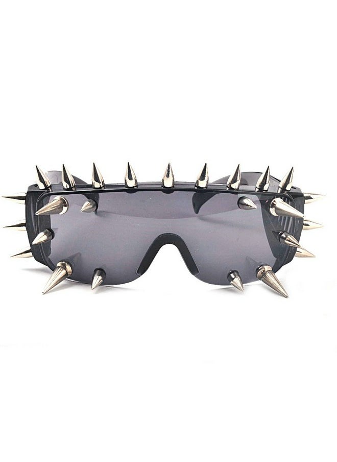 Punk Rocker Large Shield Spike Fashion Novelty Club Sunglasses (Black 72) - pzsku/ZB76C8150FEB39C41471EZ/45/_/1718602456/45b14e69-b45a-40fc-8a34-6e64b057a5c4